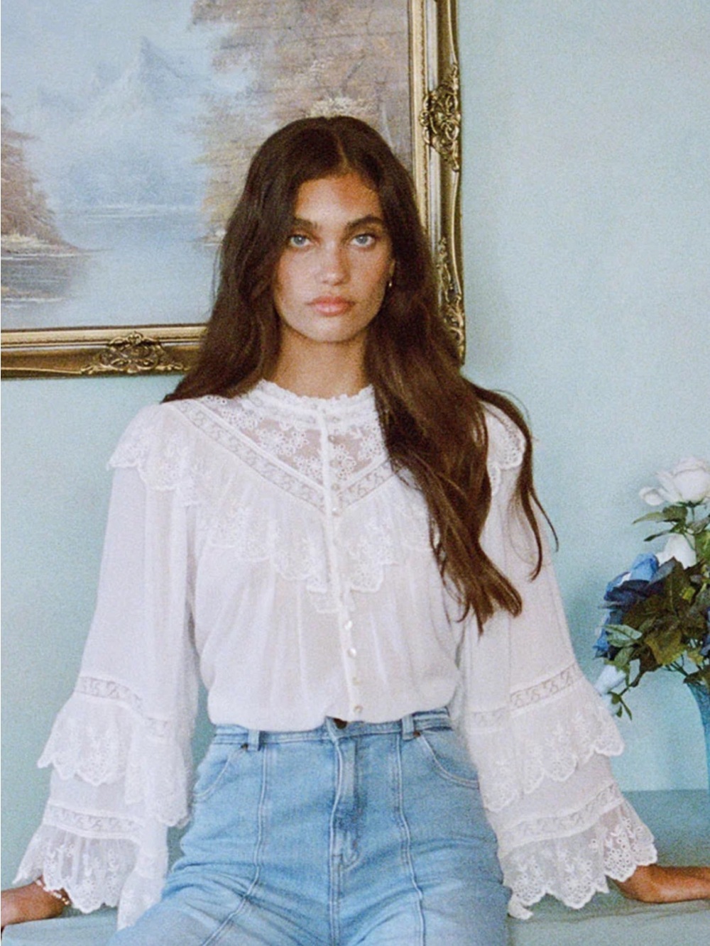 SPELL Ella Lace Blouse
